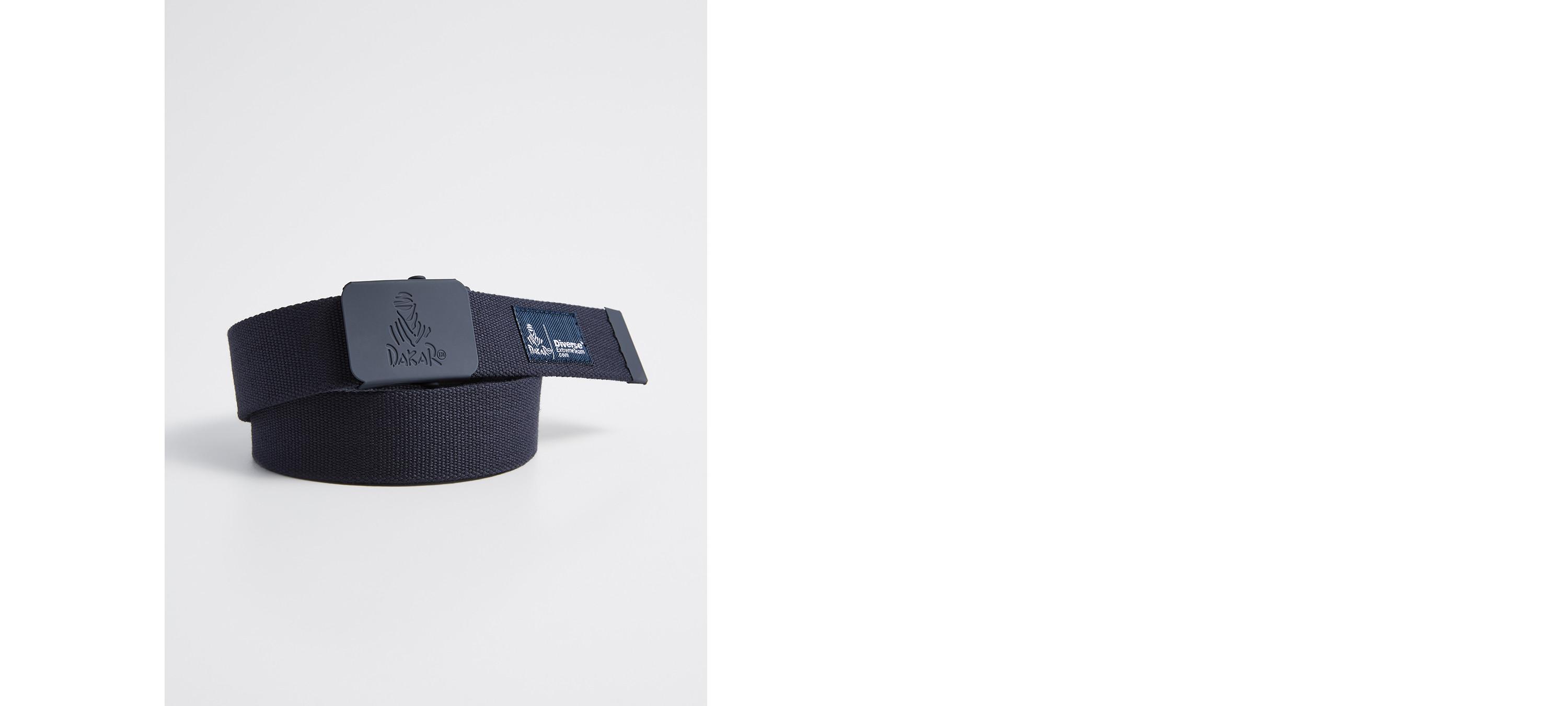 navy material belt