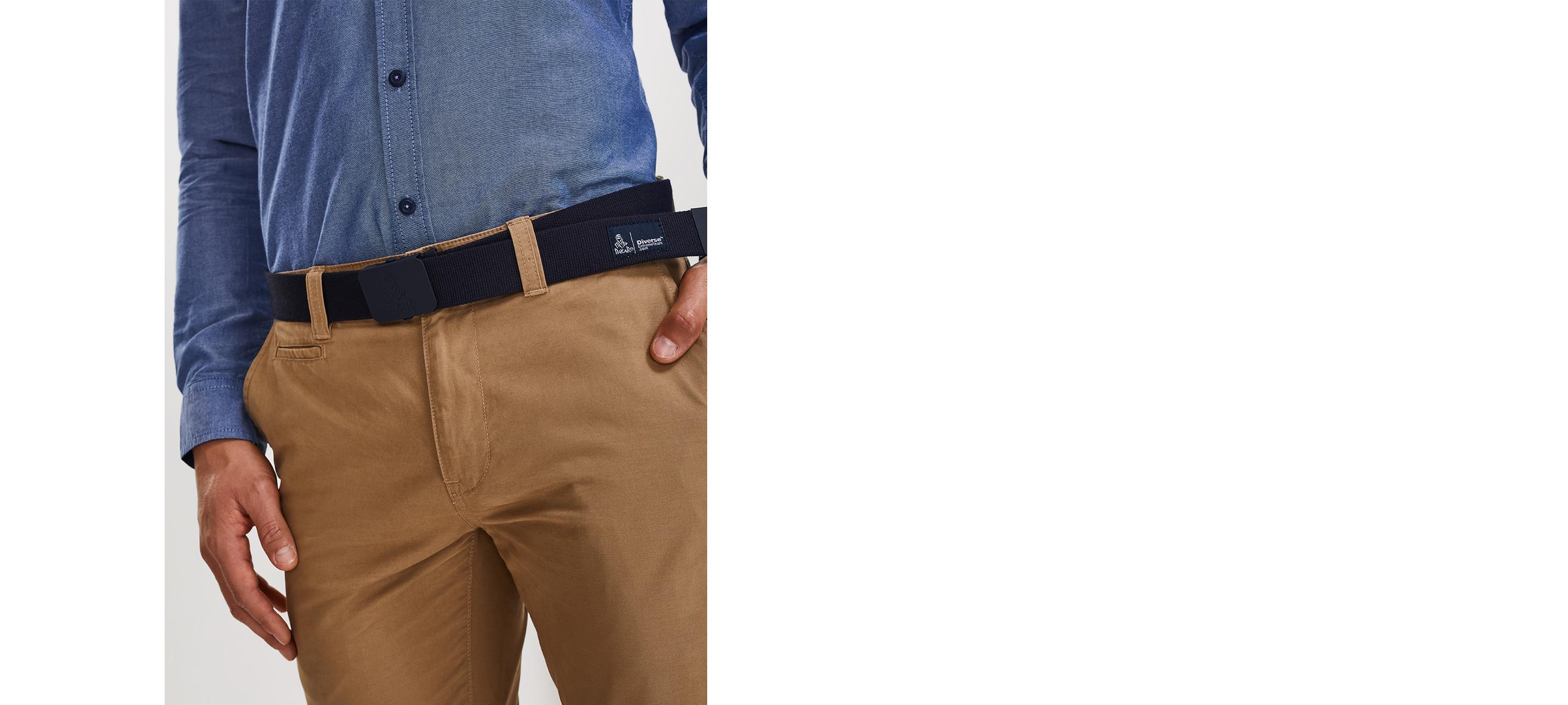 navy material belt