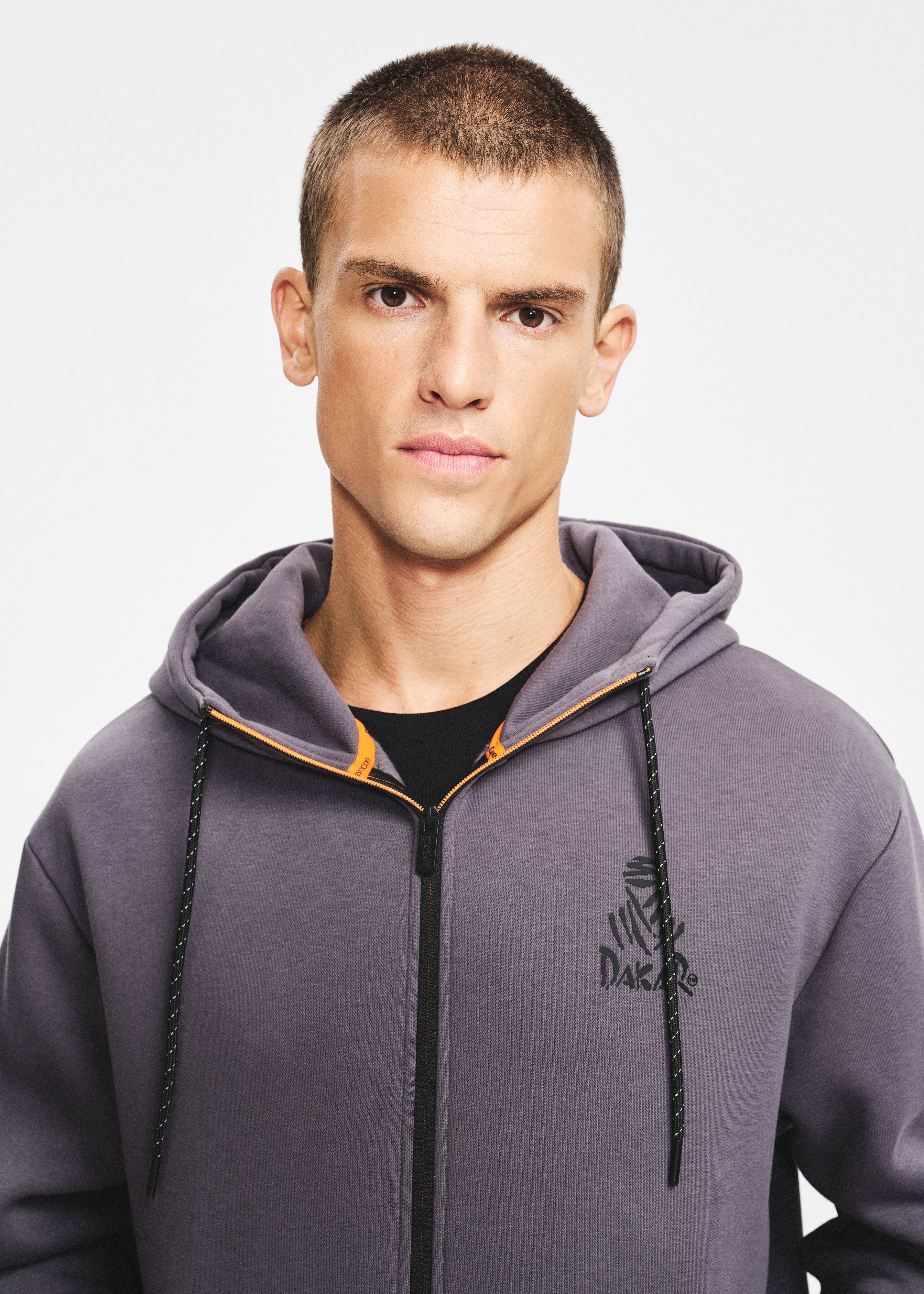 Unzipped men's hooded sweatshirt - Dakar
