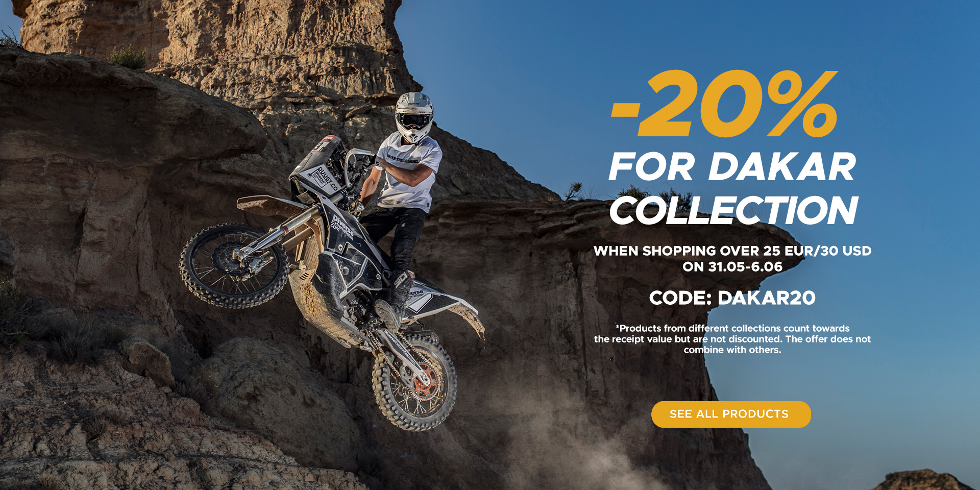 -20% on models from the DAKAR and Dakar childrens collections for purchases over 25 EURO